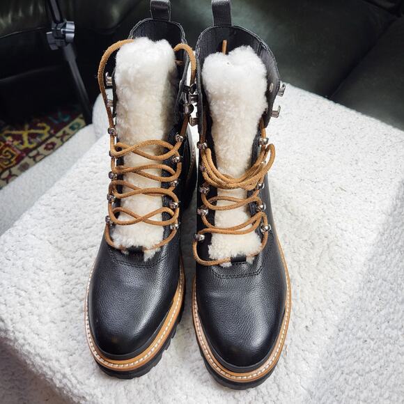 Marc Fisher LTD Women's Izzie black Leather Ankle Boot size 7.5 - Picture 1 of 7